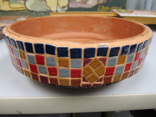 Mosaic Pot, colorful.