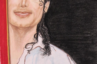 Michael Jackson looking out of a window.