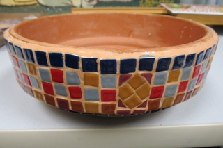 Mosaic Pot, colorful.